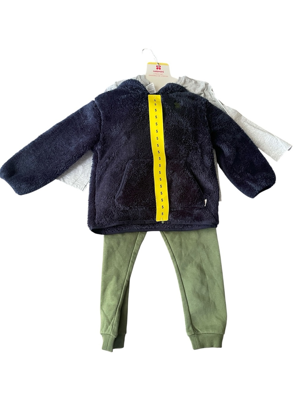 Catimini - Kids 3 Piece Fleece jacket + Cargo Jogger & Shirt Set